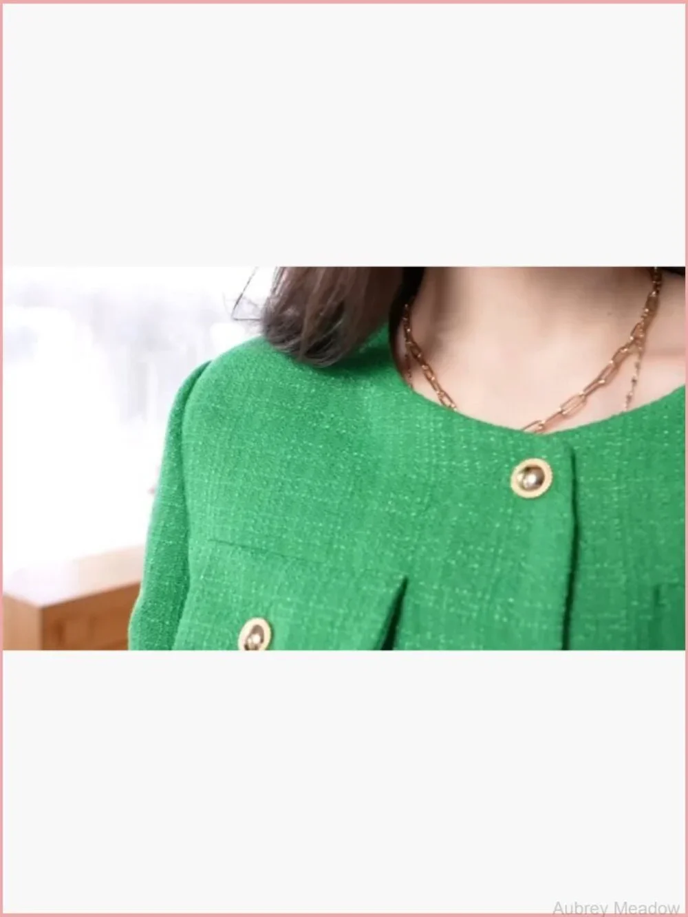 Women's Tweed Blazer Jacket Casual Long Sleeve Button Down Cropped Coat